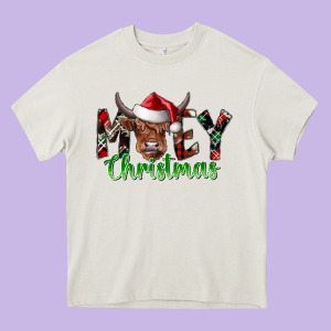 Moey Christmas Heavy Core Tee Designed By Cowhidedigitalart