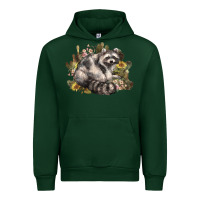 Forest Green floral racoon western Urban Hoodie - NancyCooperArtShop