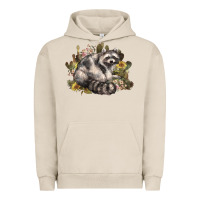 Pigment French Oak floral racoon western Urban Hoodie - NancyCooperArtShop