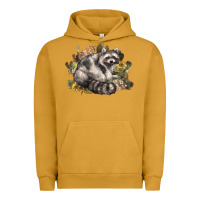 Pigment Peanut Butter floral racoon western Urban Hoodie - NancyCooperArtShop