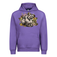 Tulip floral racoon western Urban Hoodie - NancyCooperArtShop