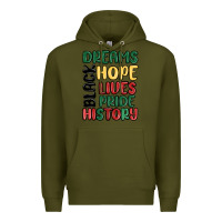 Army Green dreams hope lives pride Premium Hoodie - MaliasSmallBusiness