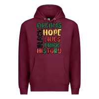Burgundy dreams hope lives pride Premium Hoodie - MaliasSmallBusiness