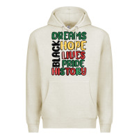 Oatmeal Heather dreams hope lives pride Premium Hoodie - MaliasSmallBusiness