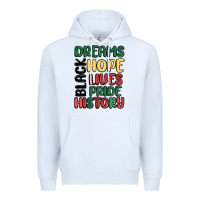 White dreams hope lives pride Premium Hoodie - MaliasSmallBusiness