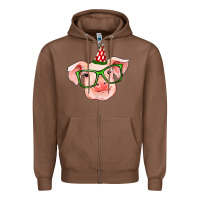 Chestnut pig christmas Zipper Hoodie - RanaPortraitStore