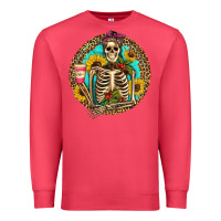 Cardinal western skeleton coffee sunflowers Premium Sweatshirt - Artiststas