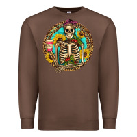 Chestnut western skeleton coffee sunflowers Premium Sweatshirt - Artiststas
