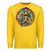 Lemon western skeleton coffee sunflowers Premium Sweatshirt - Artiststas