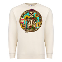 Sandshell western skeleton coffee sunflowers Premium Sweatshirt - Artiststas