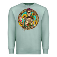 Seafoam western skeleton coffee sunflowers Premium Sweatshirt - Artiststas