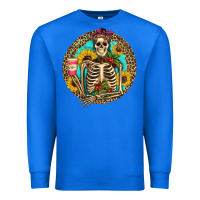 True Royal western skeleton coffee sunflowers Premium Sweatshirt - Artiststas