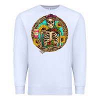 White western skeleton coffee sunflowers Premium Sweatshirt - Artiststas