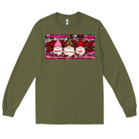 Army Green Happy valentines day gnomes rose Long Sleeve Tee - RanaPortraitStore