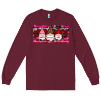 Burgundy Happy valentines day gnomes rose Long Sleeve Tee - RanaPortraitStore