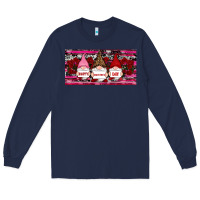 Navy Happy valentines day gnomes rose Long Sleeve Tee - RanaPortraitStore