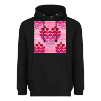 Black valentines day hearts seamless pattern Heavyweight Hoodie - BundleAndBundleShop