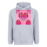 Heather Grey valentines day hearts seamless pattern Heavyweight Hoodie - BundleAndBundleShop