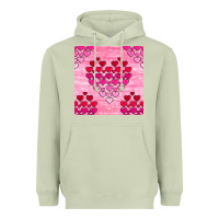 Matcha valentines day hearts seamless pattern Heavyweight Hoodie - BundleAndBundleShop