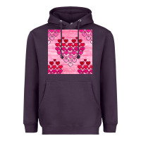 Plum valentines day hearts seamless pattern Heavyweight Hoodie - BundleAndBundleShop