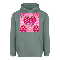 Sage valentines day hearts seamless pattern Heavyweight Hoodie - BundleAndBundleShop