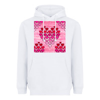 White valentines day hearts seamless pattern Heavyweight Hoodie - BundleAndBundleShop