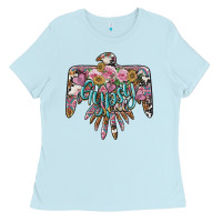 Baby Blue gypsy soul thunderbird Ladies Tee - BarkalooDesign