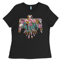 Black gypsy soul thunderbird Ladies Tee - BarkalooDesign