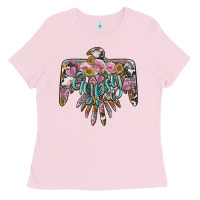 Bubblegum Pink gypsy soul thunderbird Ladies Tee - BarkalooDesign