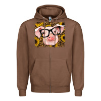 Chestnut sunflowers pig Zipper Hoodie - RanaPortraitStore
