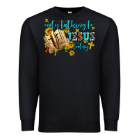 Black only talking to jesus today Premium Sweatshirt - AdoDesignShop