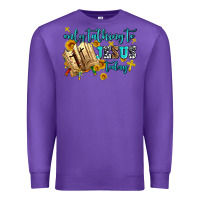 Purple only talking to jesus today Premium Sweatshirt - AdoDesignShop