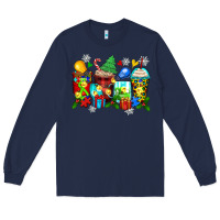 Navy autism christmas coffee cups Long Sleeve Tee - Zillion Design Studio