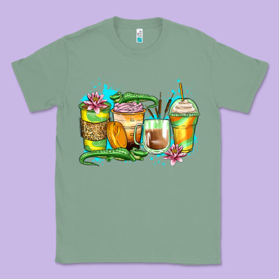 Alligator Coffee Cups Classic Tee Designed By Zillion Design Studio