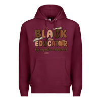Burgundy black educator by popular demand Premium Hoodie - MaliasSmallBusiness