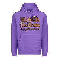 Purple black educator by popular demand Premium Hoodie - MaliasSmallBusiness