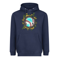 Navy baseball gemstone sunflower Heavyweight Hoodie - JahusDesignShop