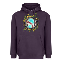 Plum baseball gemstone sunflower Heavyweight Hoodie - JahusDesignShop