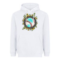 White baseball gemstone sunflower Heavyweight Hoodie - JahusDesignShop