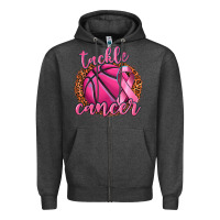 Charcoal Heather tackle cancer basketball Zipper Hoodie - texasbilliewilder