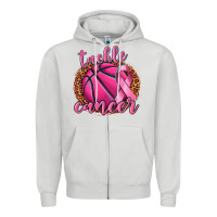 Dove Grey tackle cancer basketball Zipper Hoodie - texasbilliewilder