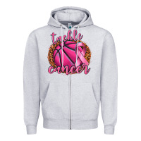 Heather Grey tackle cancer basketball Zipper Hoodie - texasbilliewilder