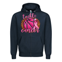 Navy tackle cancer basketball Zipper Hoodie - texasbilliewilder