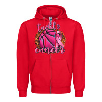 Red tackle cancer basketball Zipper Hoodie - texasbilliewilder
