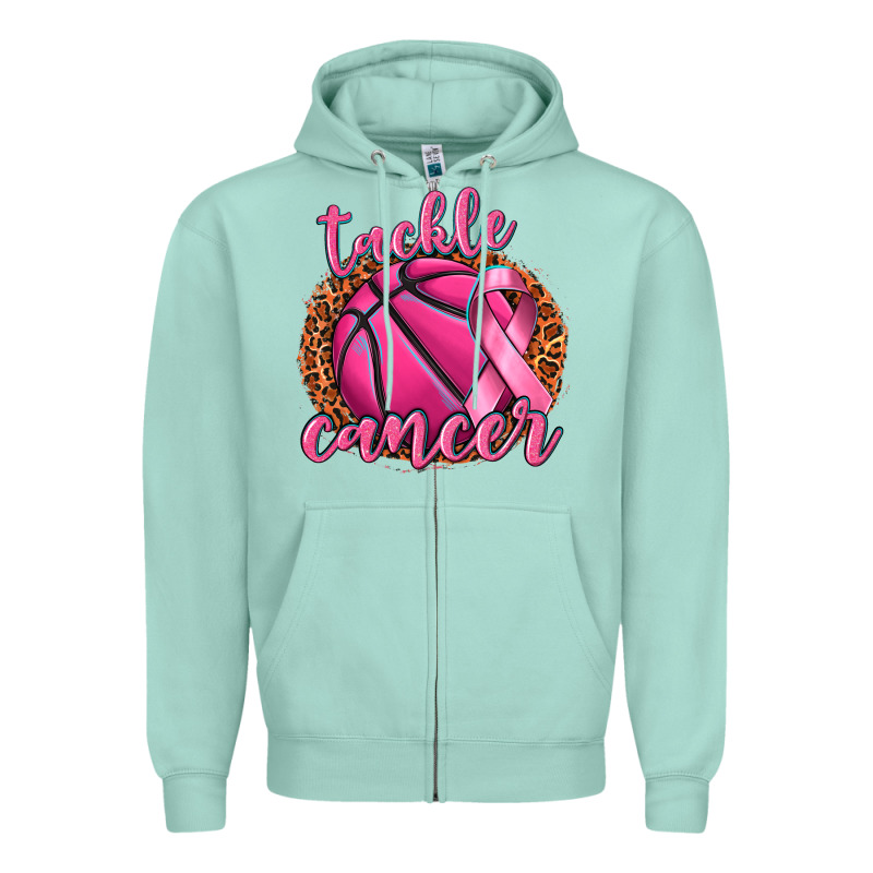 Tackle Cancer Basketball Zipper Hoodie by texasbilliewilder | Teevron