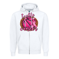 White tackle cancer basketball Zipper Hoodie - texasbilliewilder