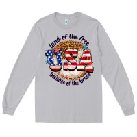 Moon Dust land of the free usa because of the brave billie w Long Sleeve Tee - texasbilliewilder