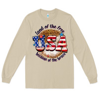 Mushroom land of the free usa because of the brave billie w Long Sleeve Tee - texasbilliewilder