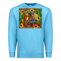 Ocean Blue cowgirls just wanna have fun Premium Sweatshirt - Artiststas