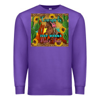 Purple cowgirls just wanna have fun Premium Sweatshirt - Artiststas